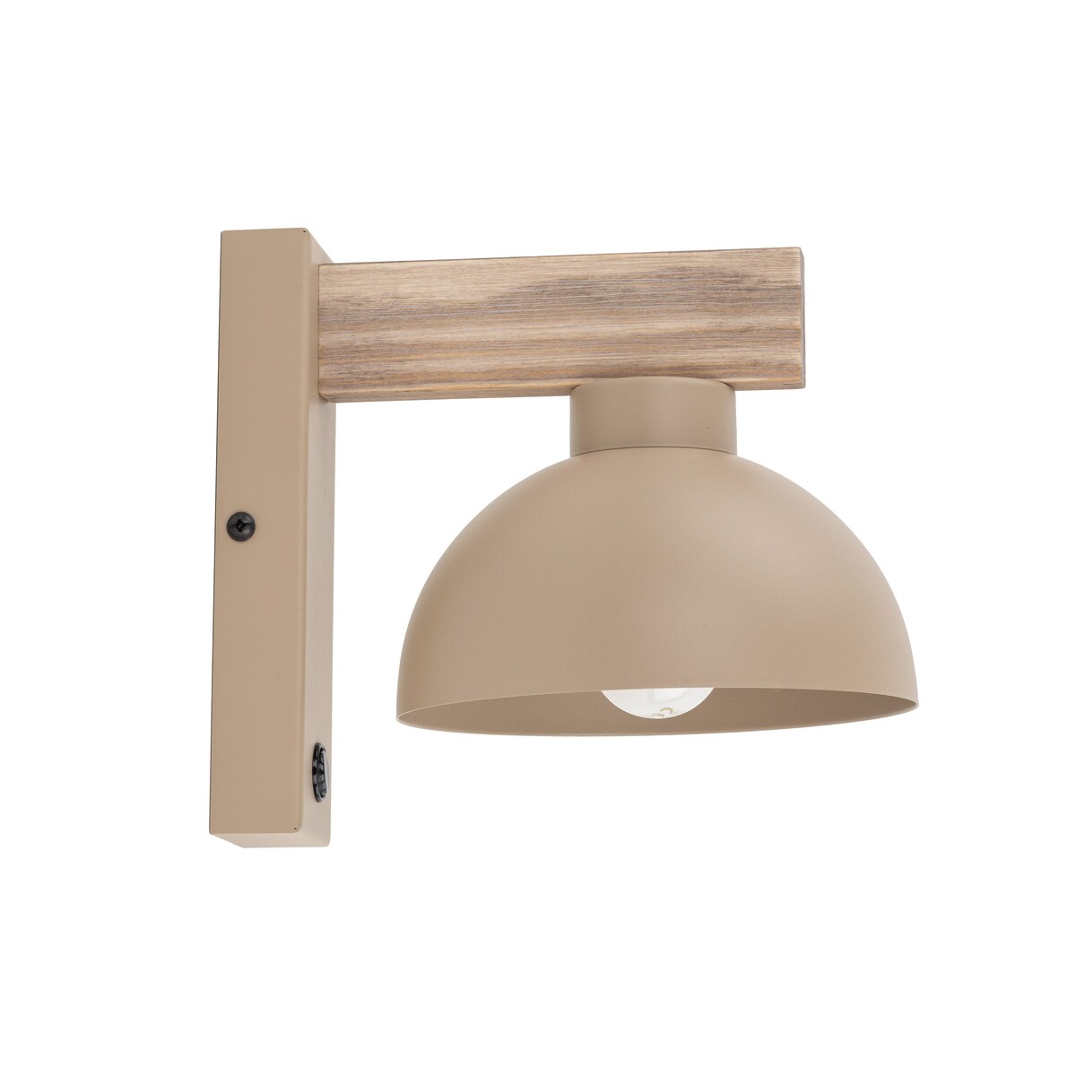 Kinkiet z włącznikiem OSLO SABIA 11009 TK Lighting beżowy E27 nowoczesna lampa ścienna do sypialni i salonu