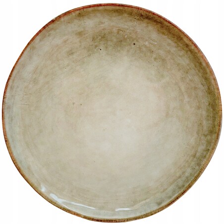 TALERZ OBIADOWY DUŻY 28CM CERAMICZNY SZARY ZIELONY PŁYTKI NA SZTUKI SERWIS