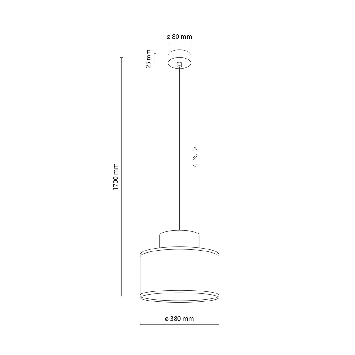 Lampa wisząca TK Lighting DUO JUTA BROWN 3139 E27 czarno-ceglasta z jutą regulowana do salonu kuchni jadalni