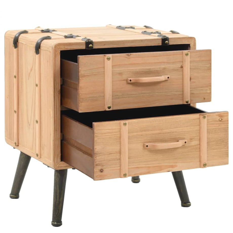 vidaXL Szafka nocna, lite drewno jodłowe, 50 x 35 x 57 cm