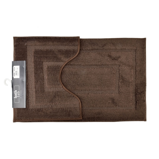 ZAC Komplet 2 Dywaników Łazienkowych 50x40/50x80cm brąz