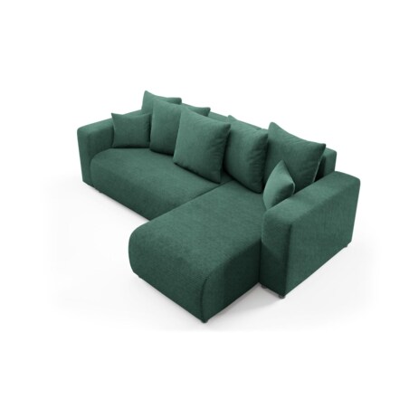 Narożnik EVORA L z pojemnikiem tkanina miękki plusz Kolor: Onega 01