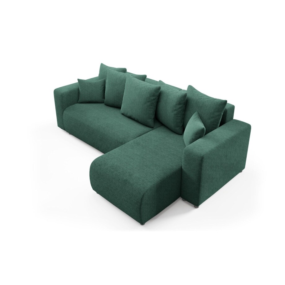 Narożnik EVORA L z pojemnikiem tkanina miękki plusz Kolor: Onega 01