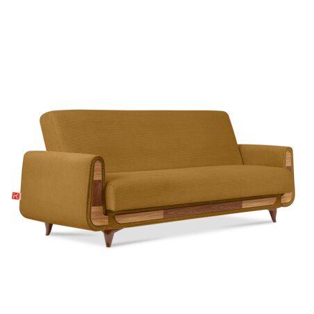 KONSIMO GUSTAVO II Sofa 3-osobowa, kolor żółty