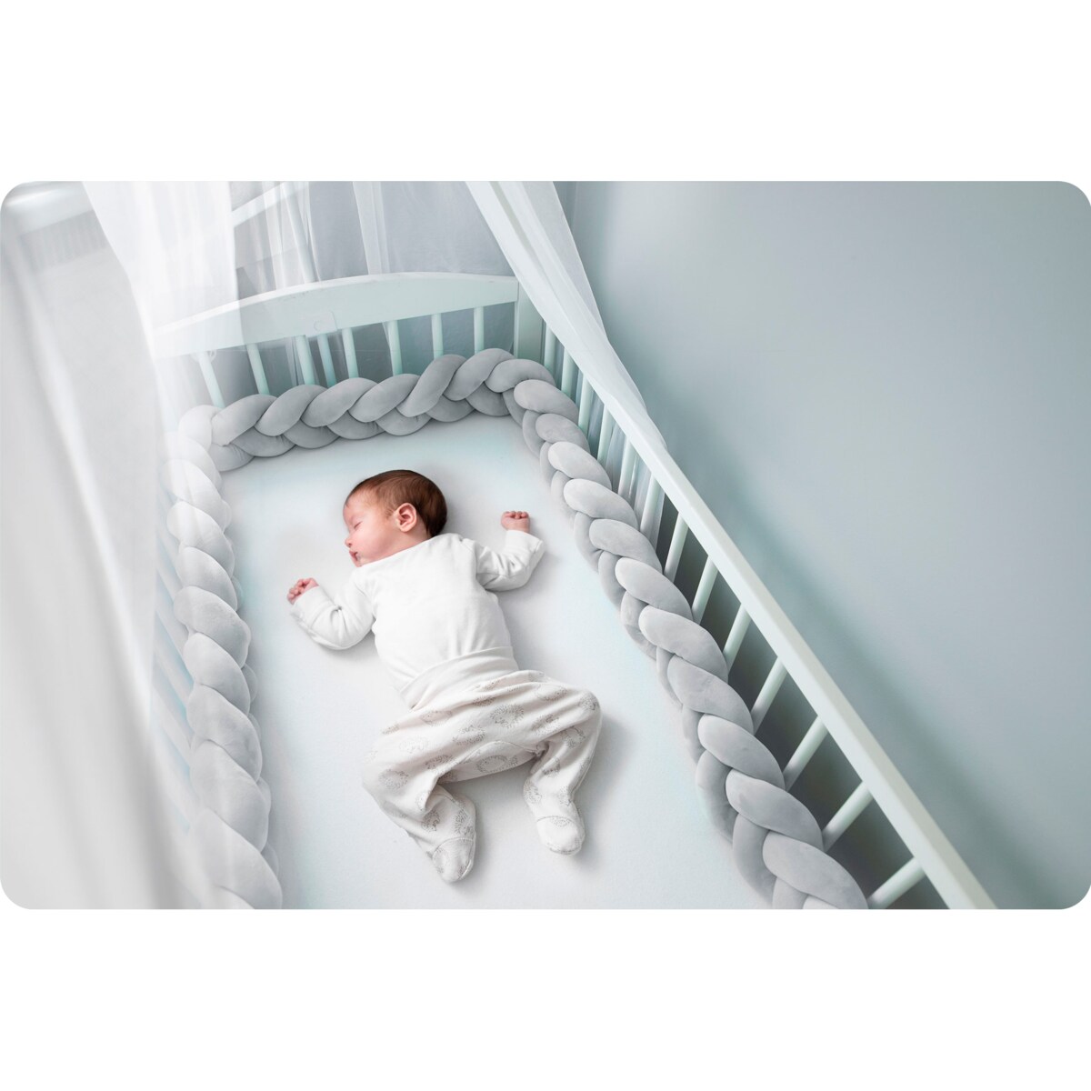 Ochraniacz do łóżeczka warkocz otulacz pleciony 3m Ricokids