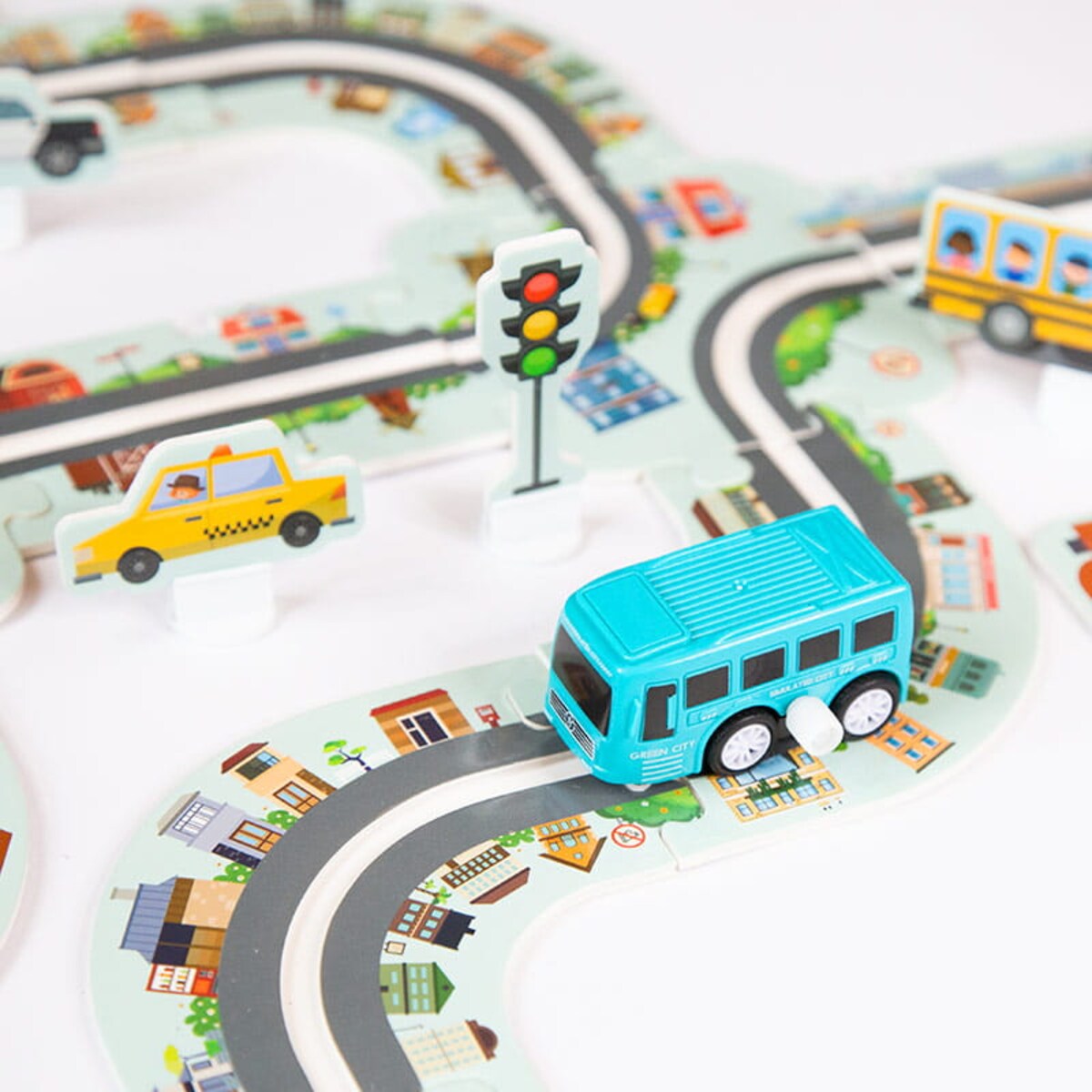 Droga - tor dla samochodów Miasto - Puzzle 44 elementy