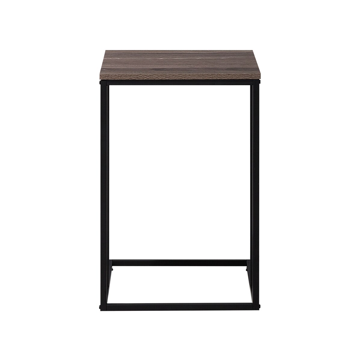 Stolik brązowoszare drewno z czarnym TROY