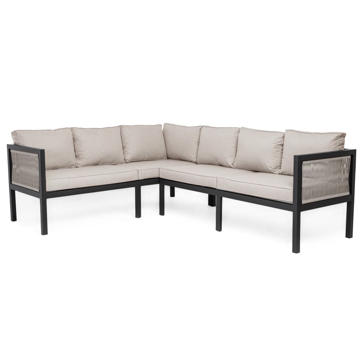 Meble ogrodowe aluminiowe narożnik stół PORTOFINO beżowe