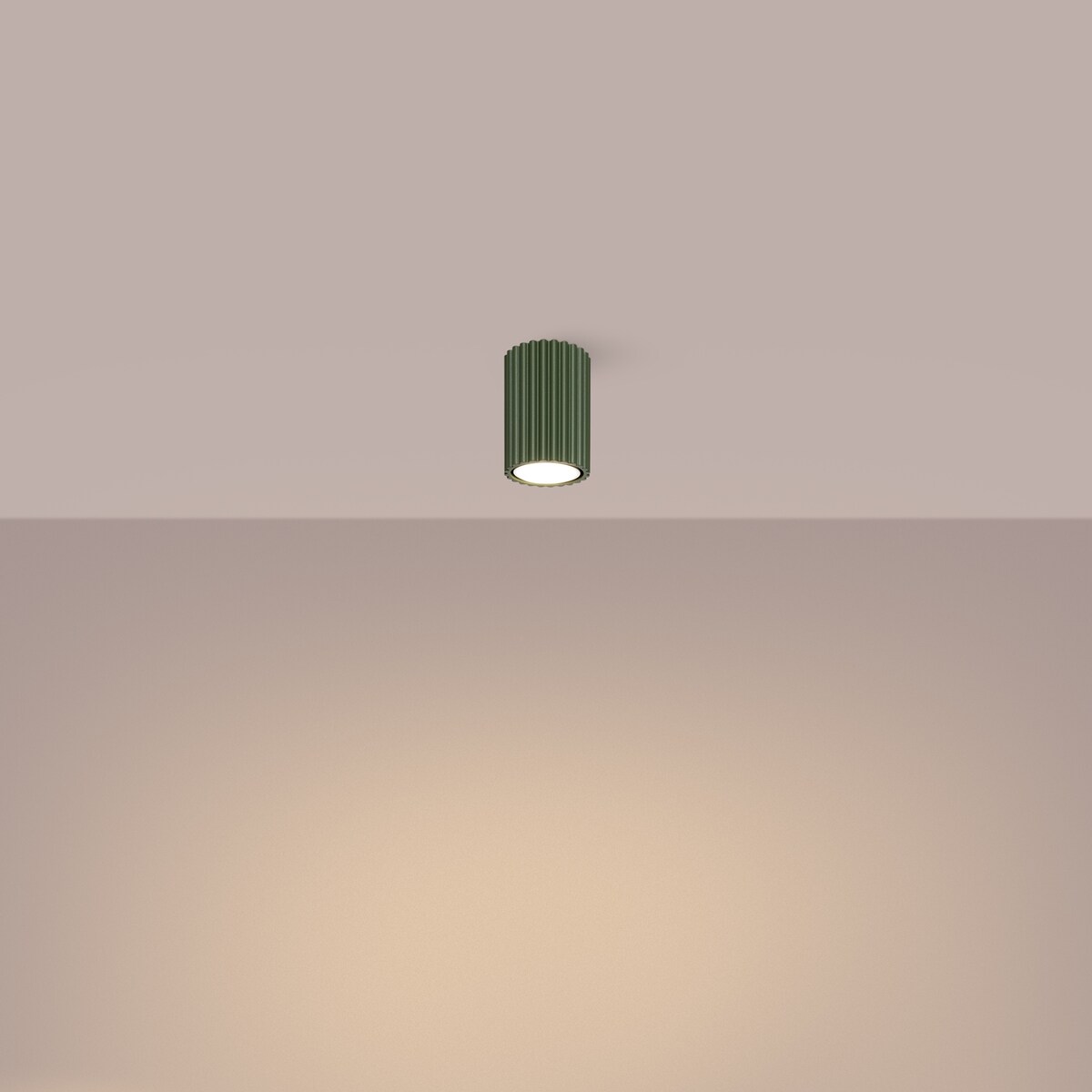 Plafon KARBON 10 zielony oliwkowy