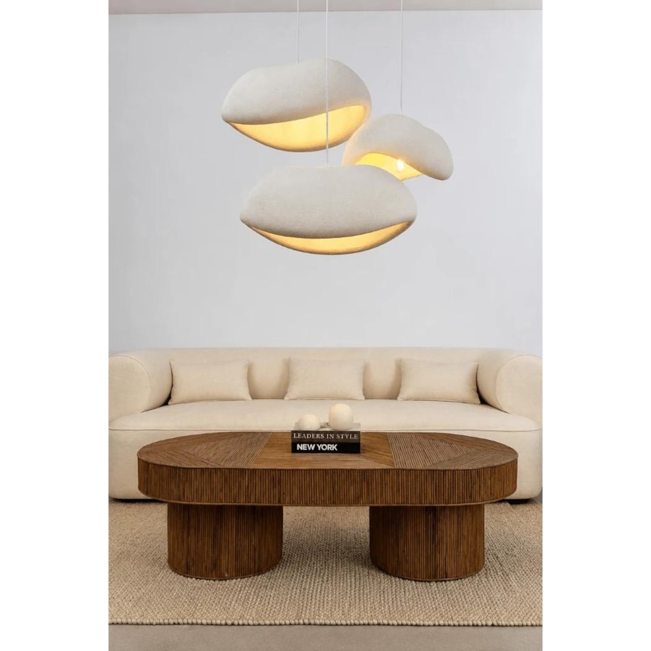 Zestaw trzech Lamp wiszących Asahi białe Monnarita