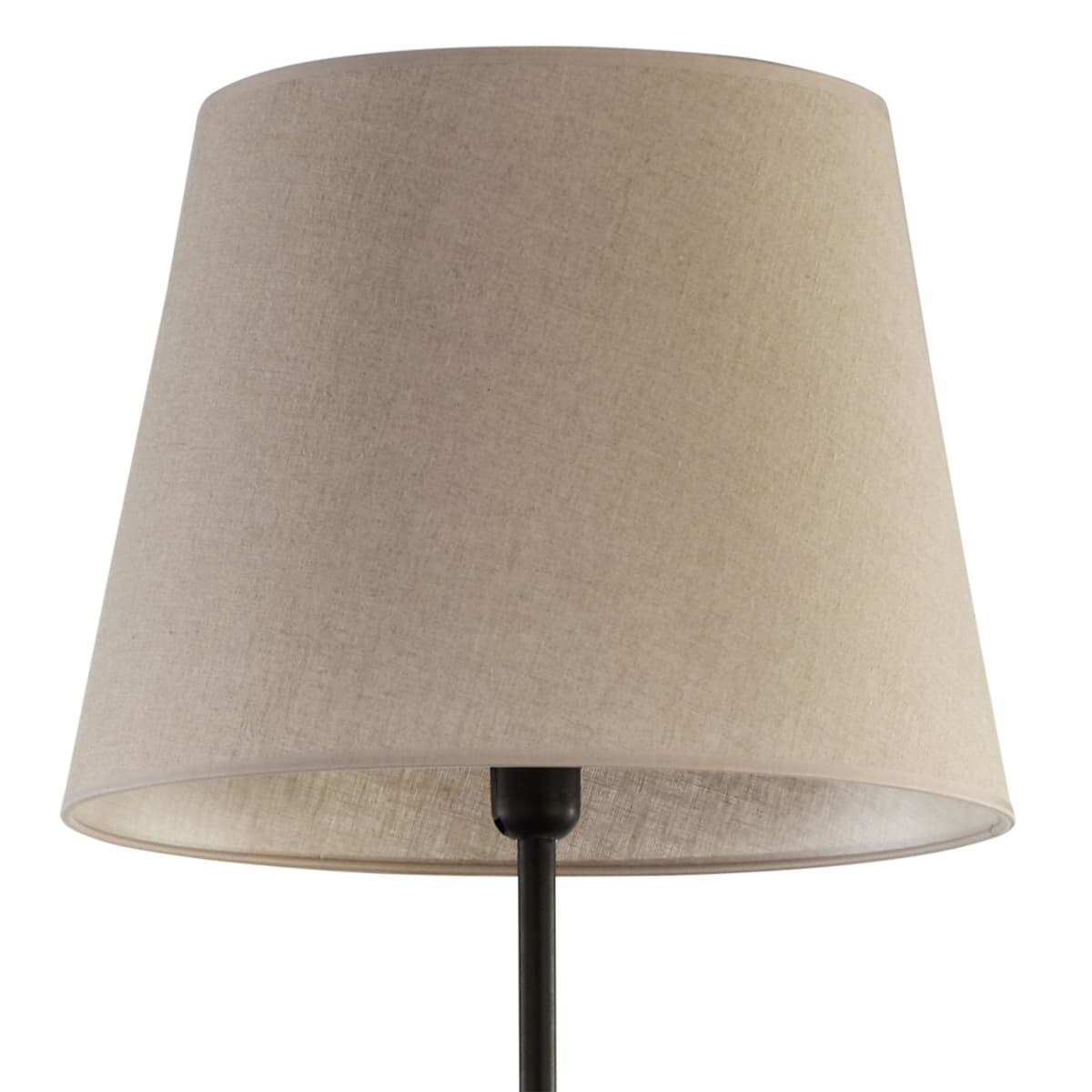 Stojąca lampa z abażurem Chicago 5151 TK Lighting z tkaniny szara beżowa