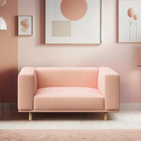 Kukumo sofa narożna prawa Brzoskwiniowa