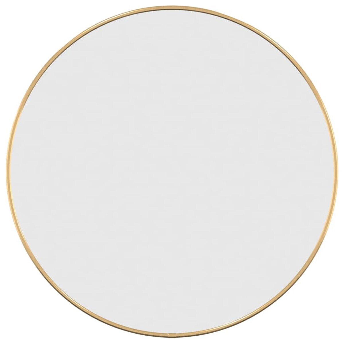 vidaXL Lustro ścienne, złote, Ø 50 cm, okrągłe