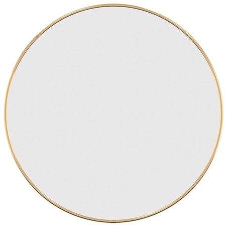 vidaXL Lustro ścienne, złote, Ø 50 cm, okrągłe