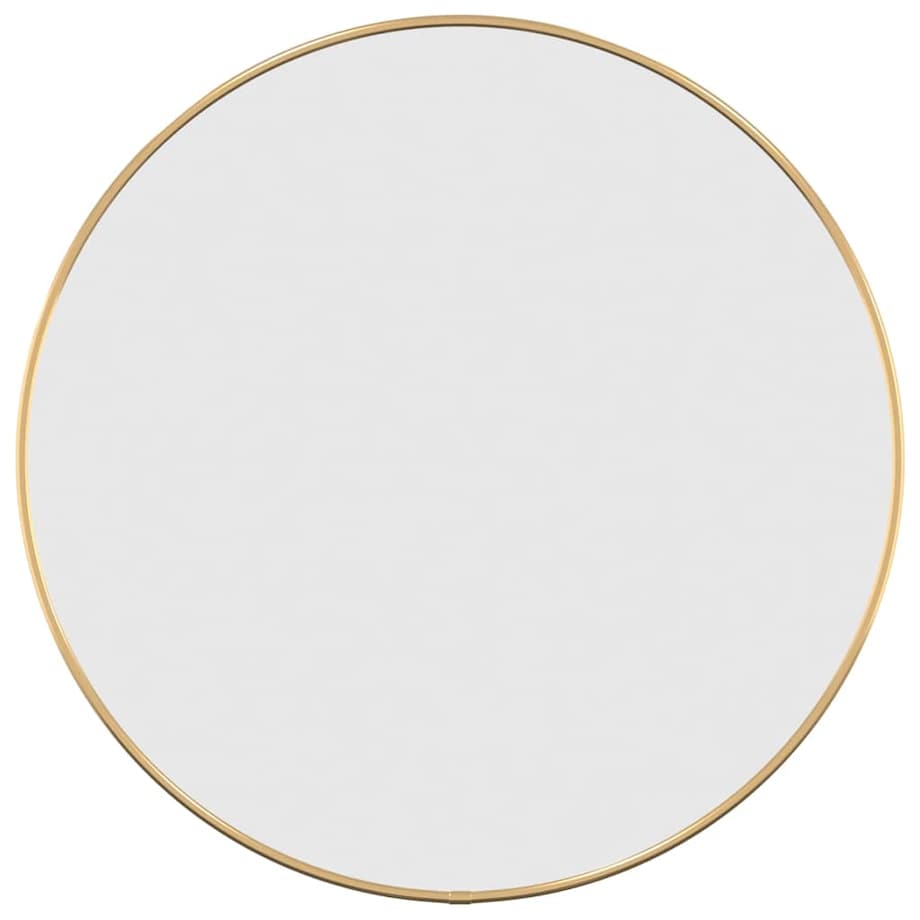 vidaXL Lustro ścienne, złote, Ø 50 cm, okrągłe