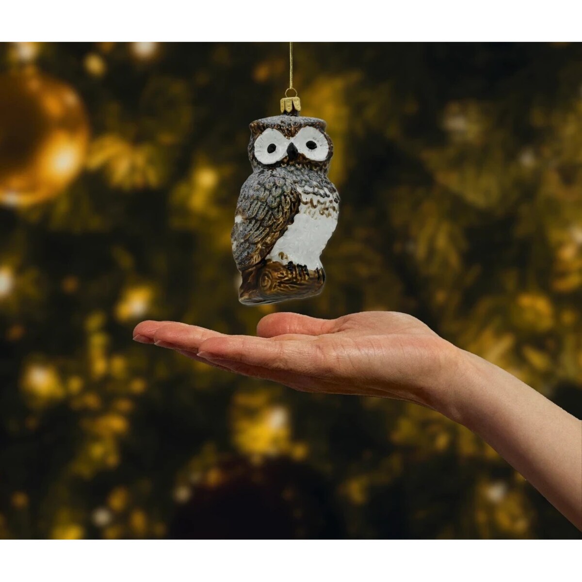 Bombka choinkowa: Sówka: brązowa