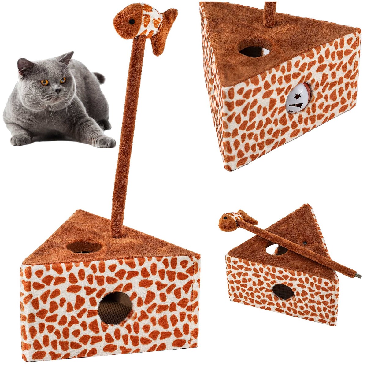 Zabawka Dla Kota Słupek Drapak Drzewko Piłka Rybka