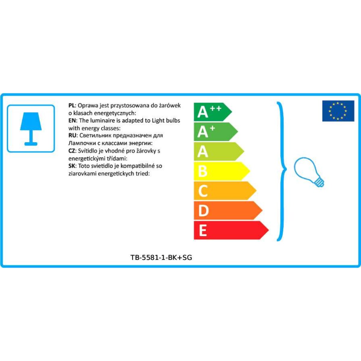 Stołowa LAMPA stojąca SARDO TB-5581-1-BK+SG Italux loftowa LAMPKA biurkowa szklana tuba skandynawska przydymiona czarna