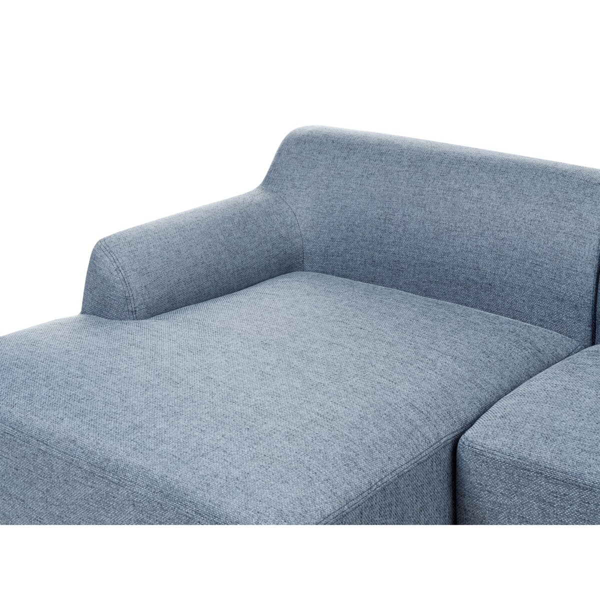 Sofa narożna prawostronna SOSJO Niebieski Tkanina Prawostronny