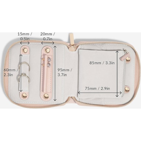 Pudełko podróżne na biżuterię z miejscem na pierścionki Stackers małe granatowe