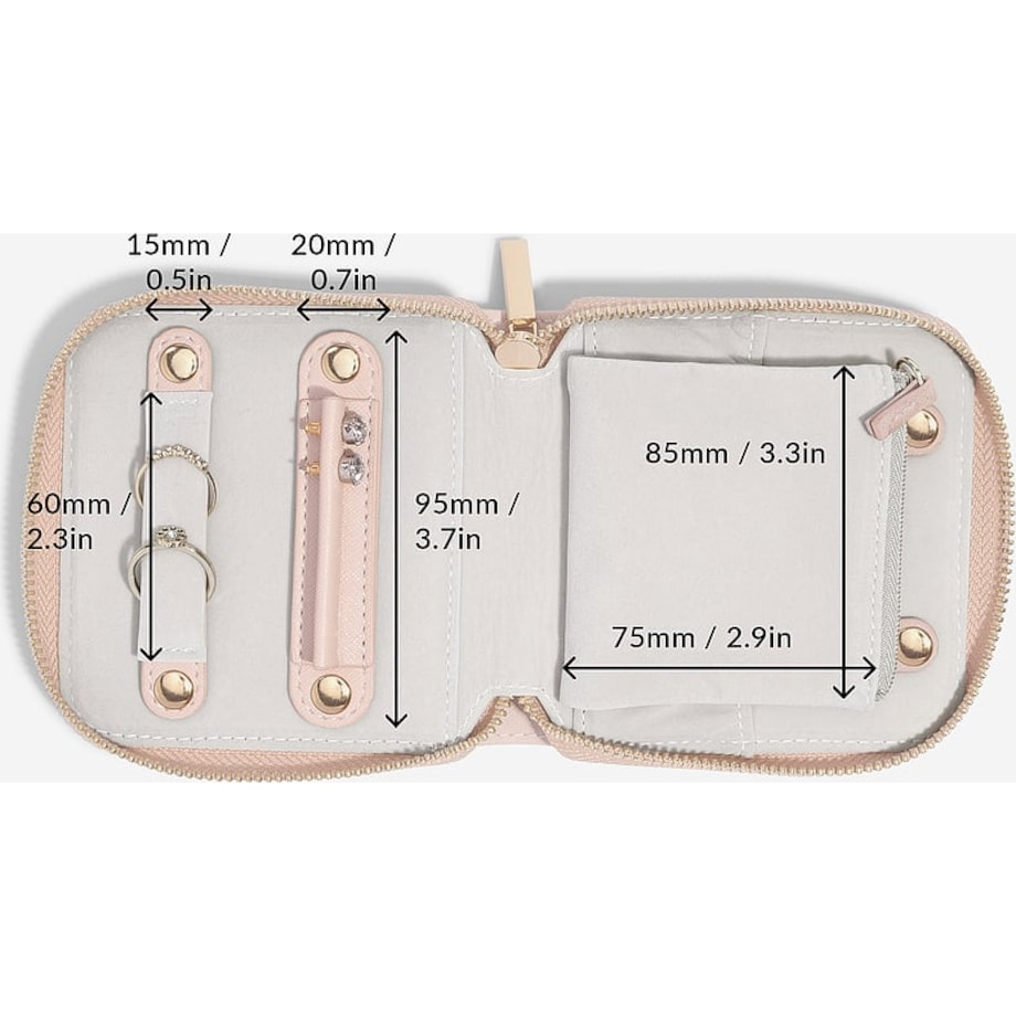 Pudełko podróżne na biżuterię z miejscem na pierścionki Stackers małe granatowe