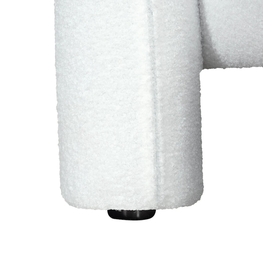 Fotel wypoczynkowy 75x87x81,5 cm TUBITA - II biała boucle