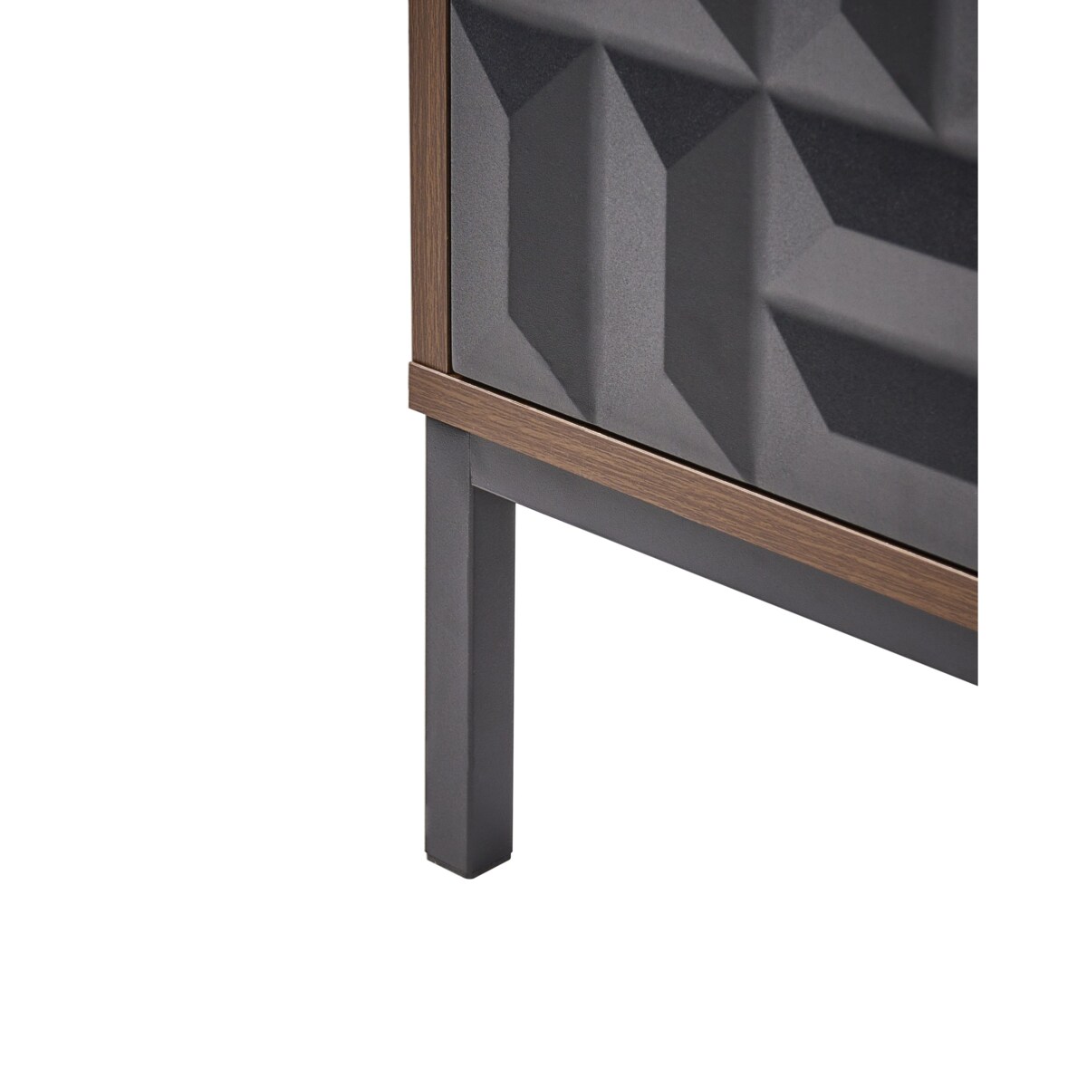 Szafka nocna 1 szuflada CARAQUET Ciemnobrązowy