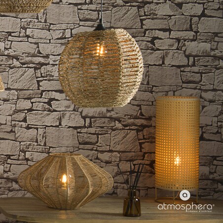 Klosz z trawy morskiej JADA, lampa sufitowa, Ø 35 cm