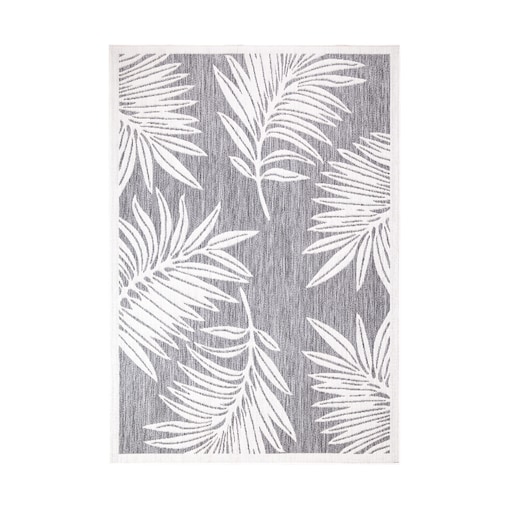 Dywan na zewnątrz i do wnętrz roślinny Sunny 4680 Szary Krem 200x290