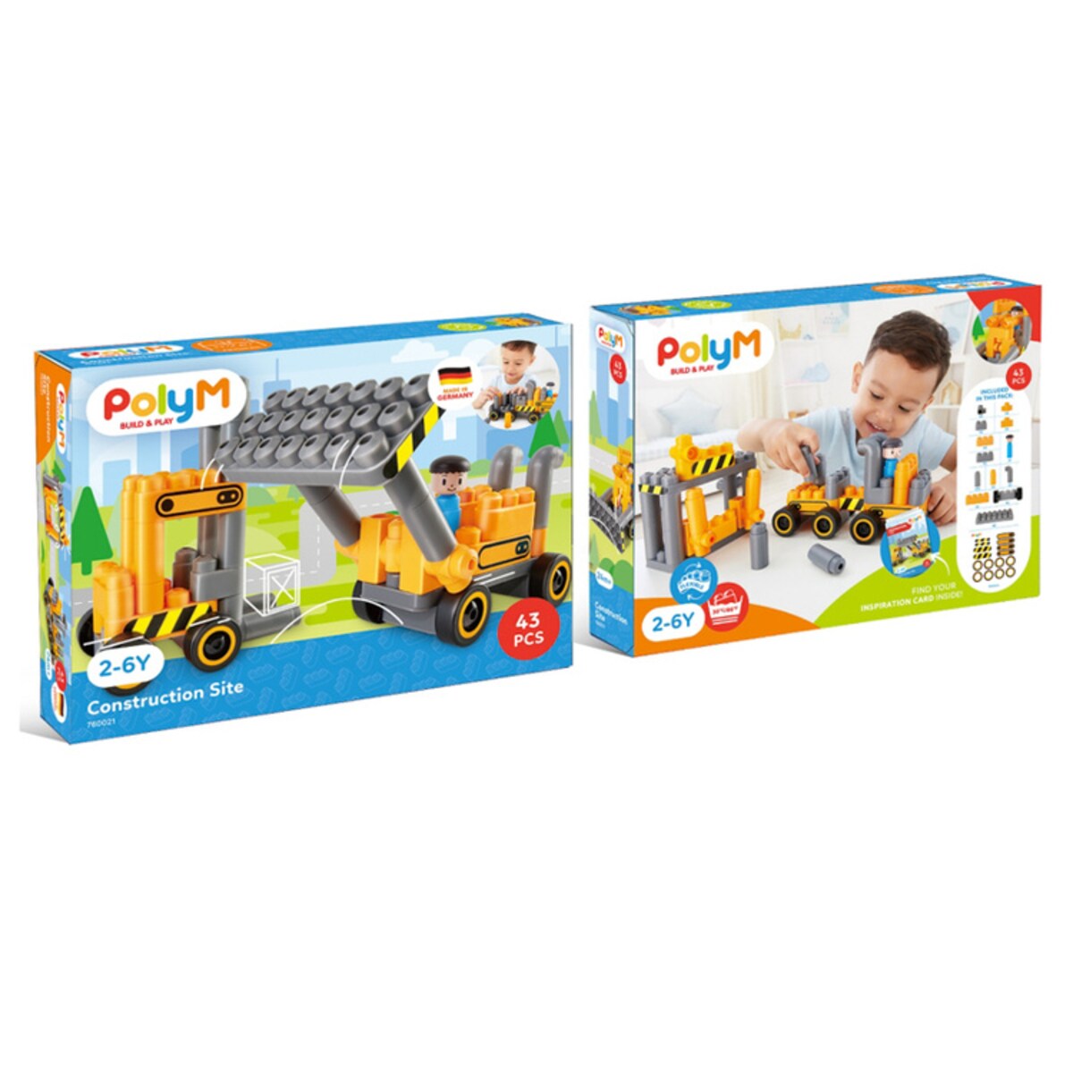 Miękkie Klocki Konstrukcyjne Plac Budowy 43 el. 2+ PolyM