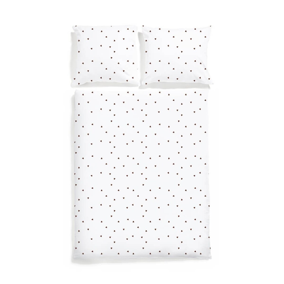 Pościel Czekoladowe serduszka 220/200 + 2 x 70/80 cm