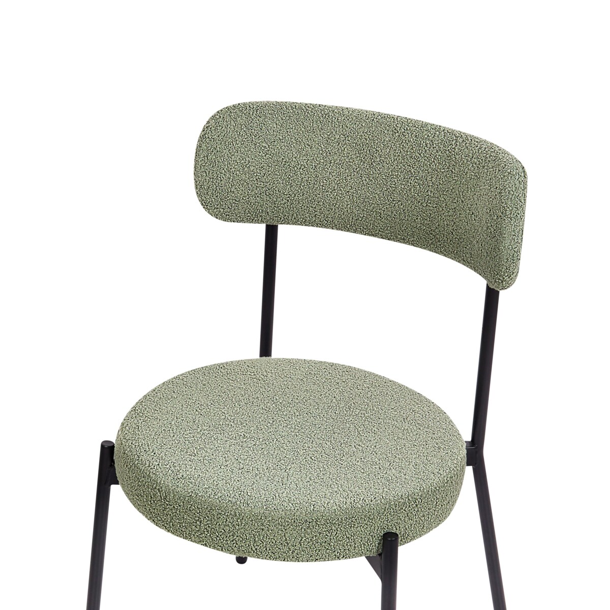 Zestaw 2 krzeseł do jadalni ALLISON Boucle Jasnozielony