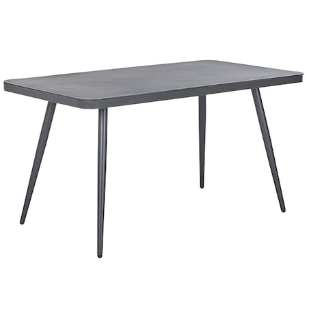 Stół ogrodowy LIPARI 140 cm 80 cm Szkło Szary
