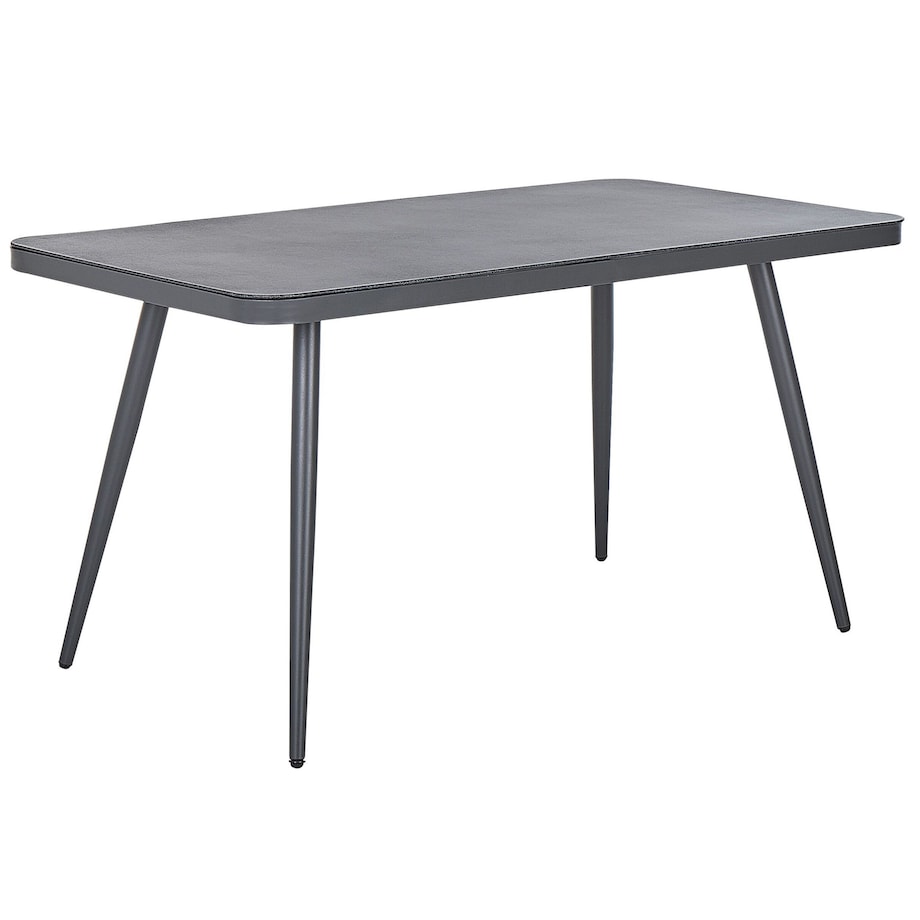 Stół ogrodowy LIPARI 140 cm 80 cm Szkło Szary