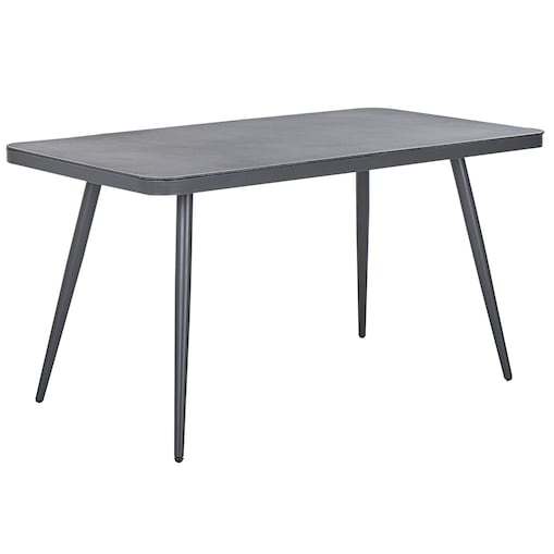 Stół ogrodowy LIPARI 140 cm 80 cm Szkło Szary