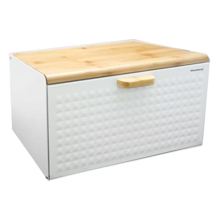 Chlebak stalowo-drewniany dwustronny biały KLAUSBERG