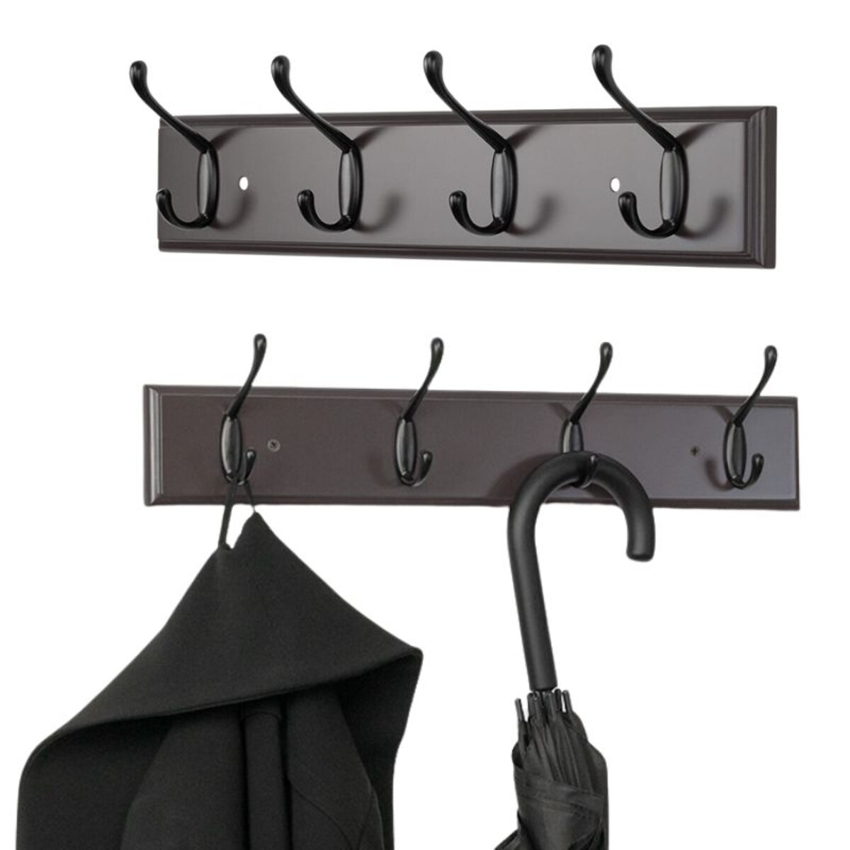 Wieszak ścienny do przedpokoju drewniany klasyczny haczyki