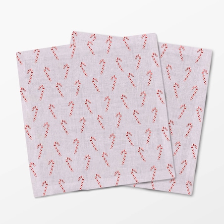 Serwetki świąteczne - Laski cukrowe - róż (2 szt.)