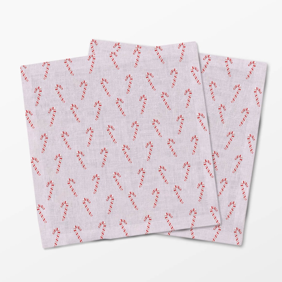 Serwetki świąteczne - Laski cukrowe - róż (2 szt.)