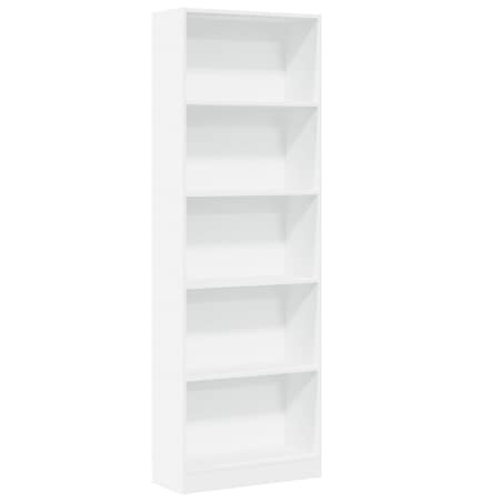 vidaXL Regał na książki biały 60x24x176 cm Drewno konstrukcyjne