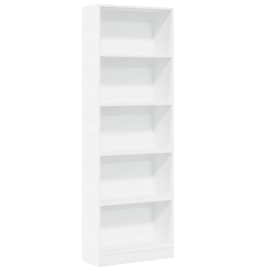 vidaXL Regał na książki biały 60x24x176 cm Drewno konstrukcyjne