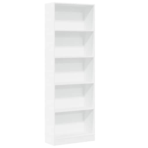 vidaXL Regał na książki biały 60x24x176 cm Drewno konstrukcyjne