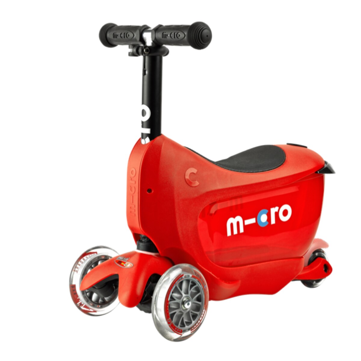 Micro - Trójkołowa hulajnoga/jeździk Mini2Go Deluxe Plus - czerwona