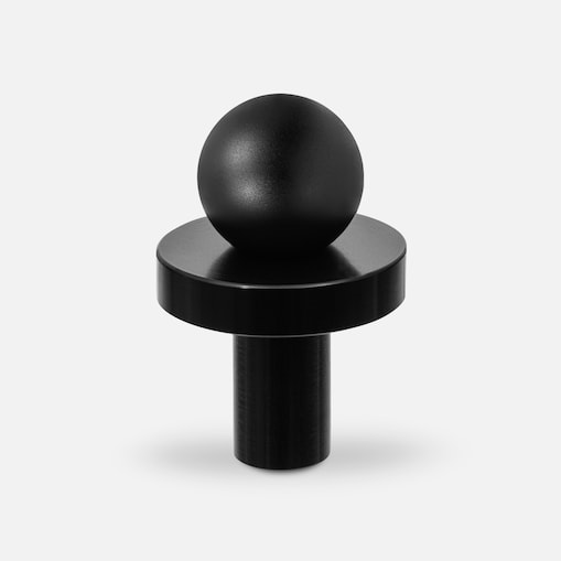 POLA BLACK uchwyt jednopunktowy czarne aluminium