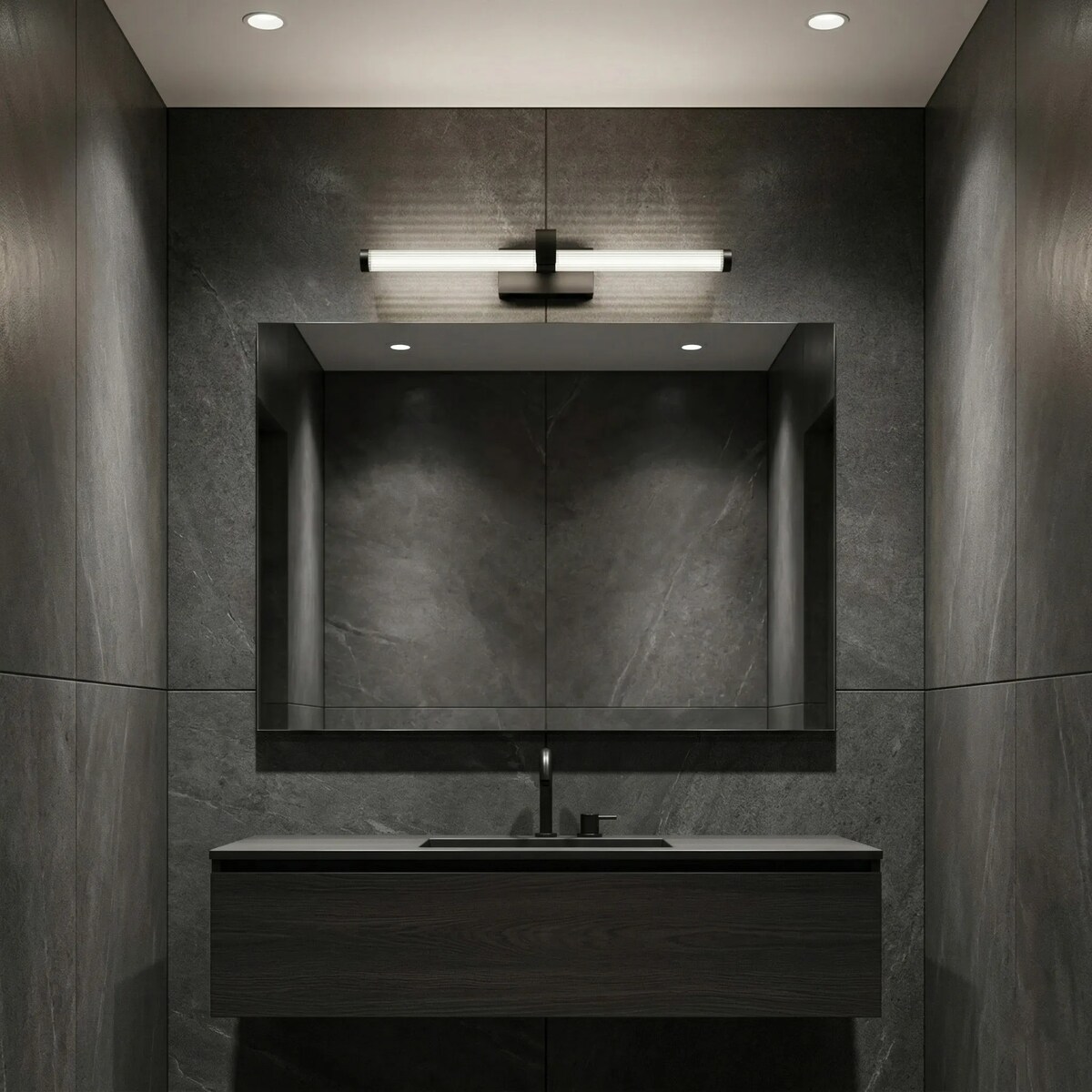 Kinkiet App1887-1W 40Cm Led Czarny, Aluminium, Tworzywo Sztuczne