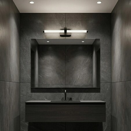 Kinkiet App1887-1W 40Cm Led Czarny, Aluminium, Tworzywo Sztuczne