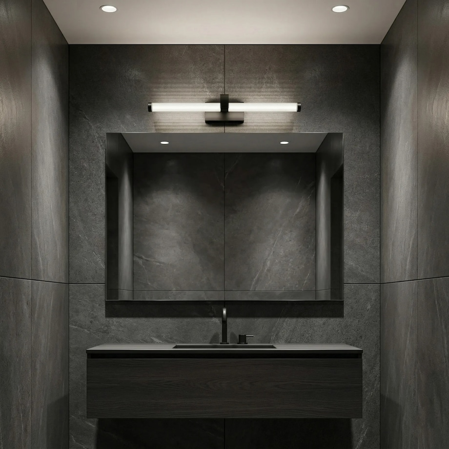 Kinkiet App1887-1W 40Cm Led Czarny, Aluminium, Tworzywo Sztuczne