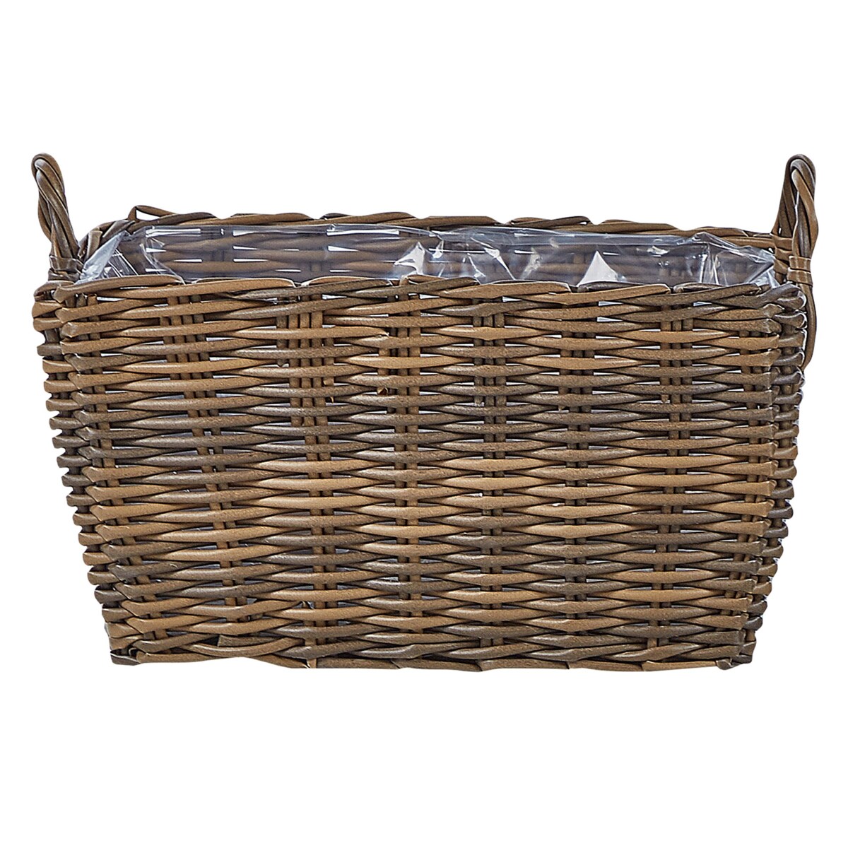 Zestaw 2 koszy na kwiaty z technorattanu brązowy ORMOS