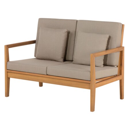 Zestaw ogrodowy drewniany 7-osobowy szary PATAJA