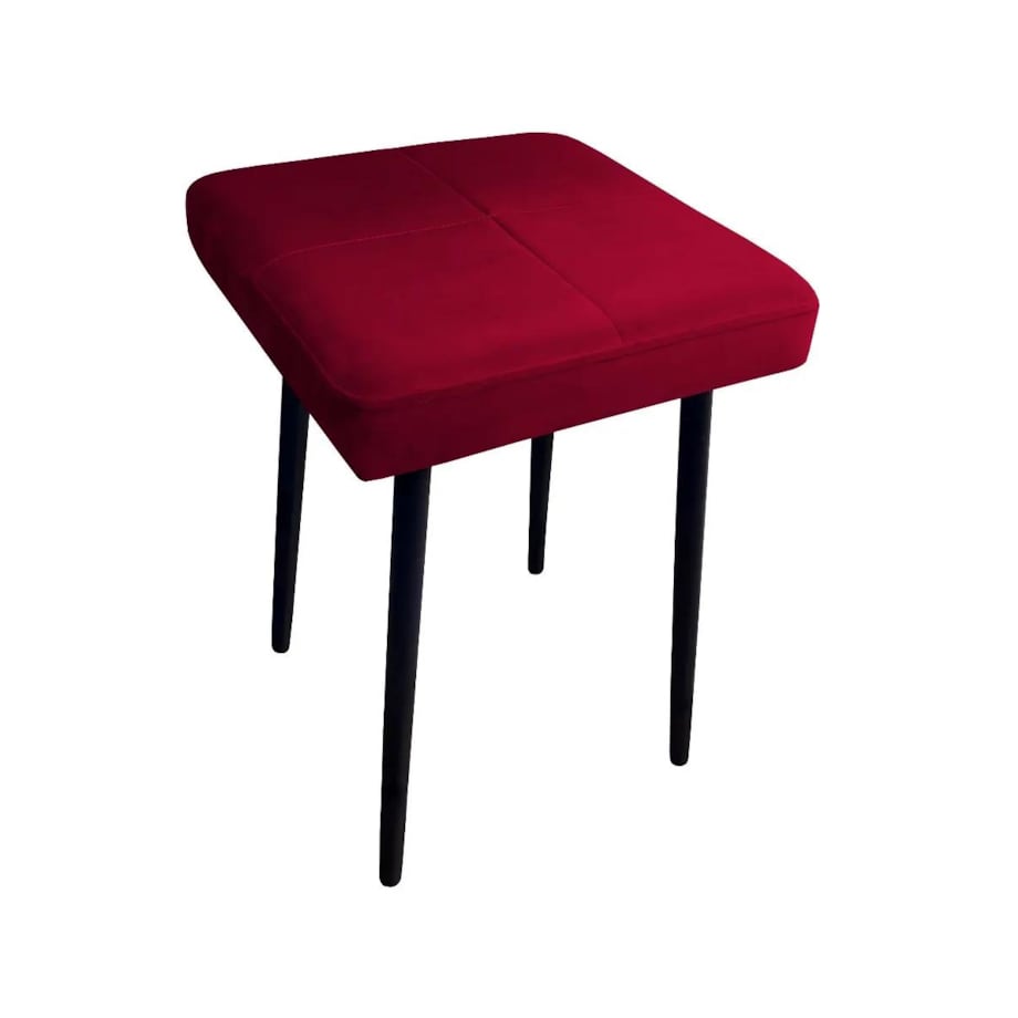 Taboret SQUARE MG VELVET bordowy